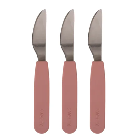 Filibabba Silikon-Messer 3er-Pack, rose