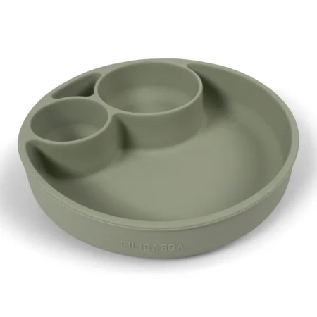 FILIBABBA Silikon-Saugnapfteller mit Fächern, green