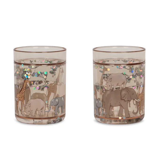 Konges Sløjd 2er-Pack Glitter Tassen, safari