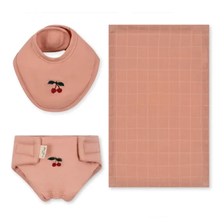 Konges Sløjd Puppen-Wickelset, mahogany rose