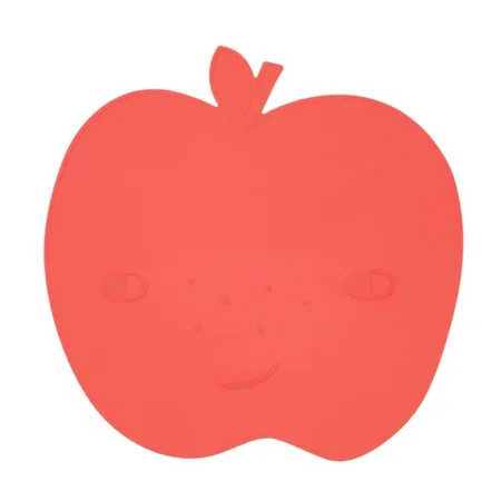 OyOy Yummy Silikon-Tischset Apfel, cherry red