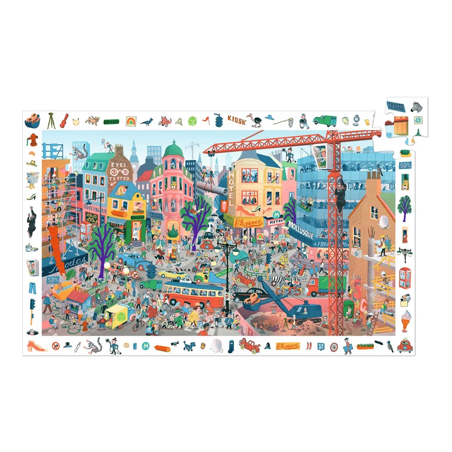 Djeco Wimmelbildpuzzle, Stadt, 200 Teile