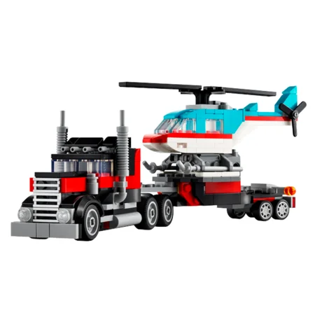 LEGO® Creator, 3in1-Set Tieflader mit Hubschrauber