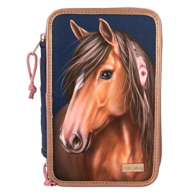 Creative Studio Miss Melody Dreifach-Federtasche, night horses