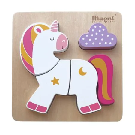 Einhorn Puzzle aus Holz, Magni