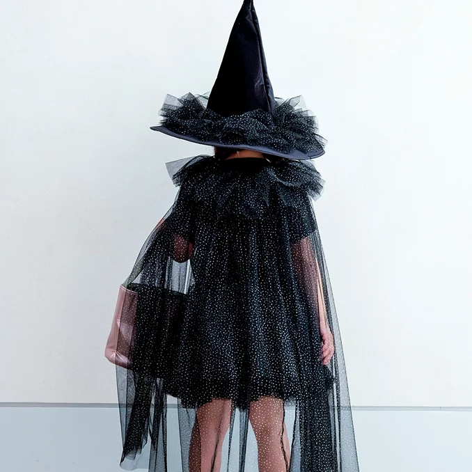 Mimi & Lula Cape Hexe Esmerelda Halloween, schwarz