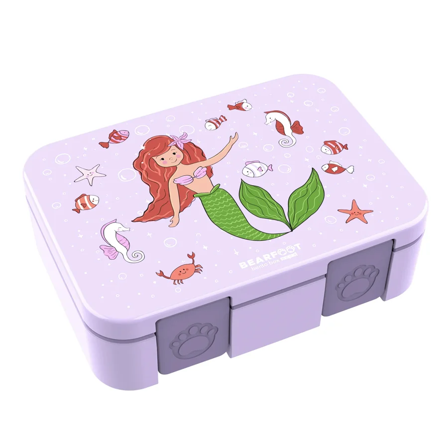 Bearfoot Bento COMPACT Brotdose, 1L - Lila Meerjungfrau