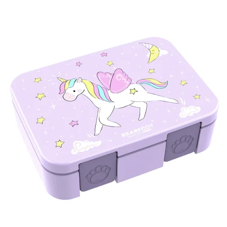 Bearfoot Bento COMPACT Brotdose, 1L - Lila Einhorn
