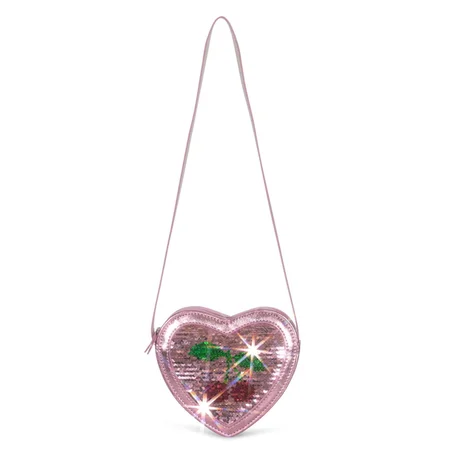 Konges Sløjd Tut Herztasche mit Pailletten, rosa