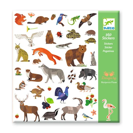 Djeco Aufkleber, Tierwelt