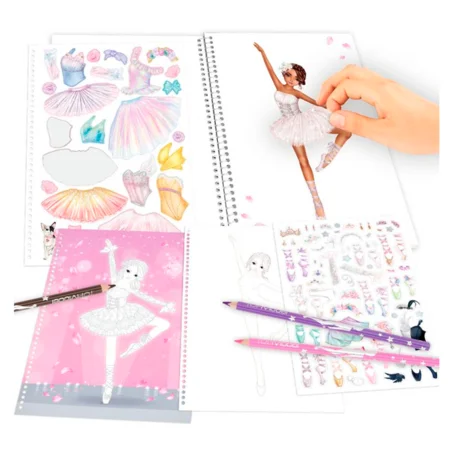 Topmodel Design-Mal- und Stickerbuch "Ballerina"