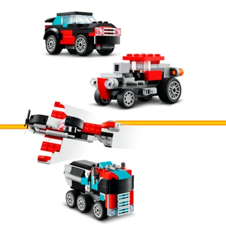 LEGO® Creator, 3in1-Set Tieflader mit Hubschrauber
