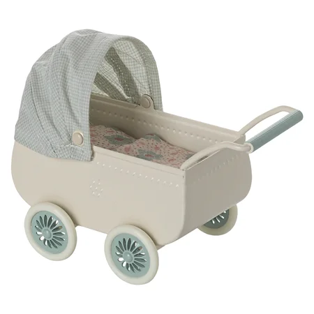 Maileg Kinderwagen für Babymaus, mint