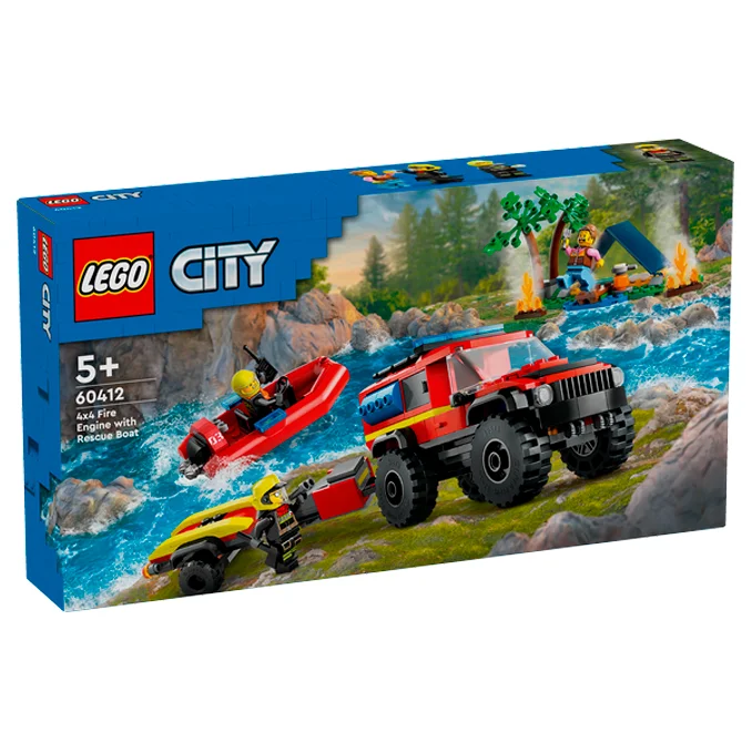 LEGO® City, Feuerwehrgeländewagen mit Rettungsboot