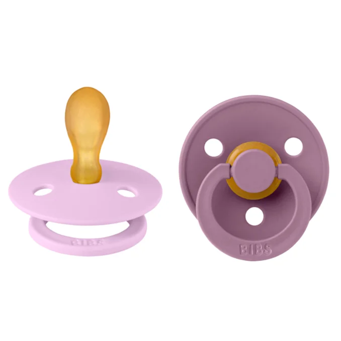 BIBS 2er-Pack Naturkautschuk-Schnuller Gr. 2 violet sky / mauve