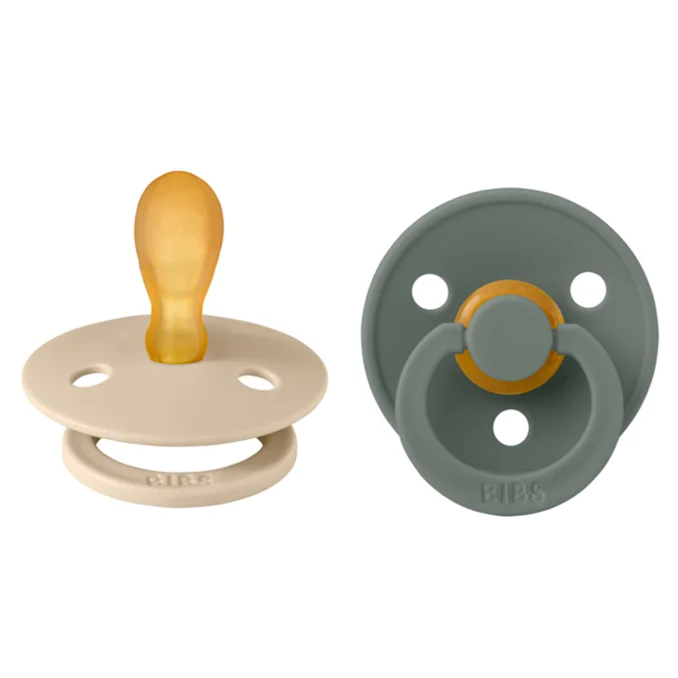 BIBS 2er-Pack Naturkautschuk Schnuller Gr. 2 violet vanilla / pine