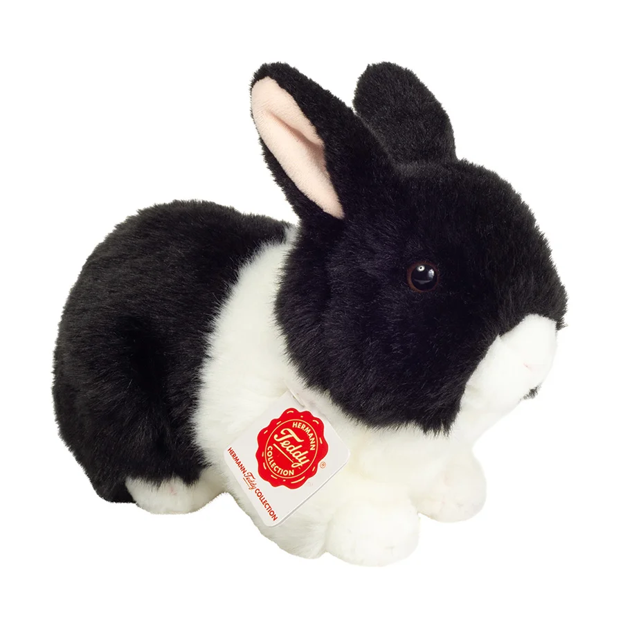 Teddy Hermann Hase schwarz-weiß, 23 cm
