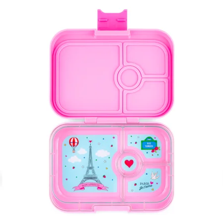 Yumbox Panino Brotbox mit 4 Fächern, Fifi pink - Paris je t'aime tray