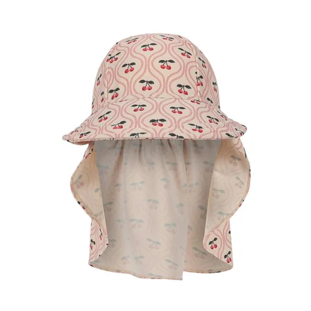 Konges Sløjd Merle Sonnenhut mit Rüschen, cherry pink motif