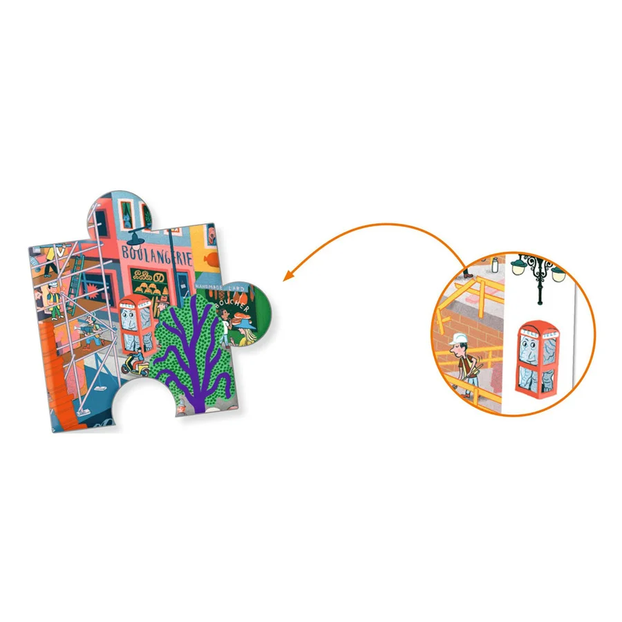 Djeco Wimmelbildpuzzle, Stadt, 200 Teile