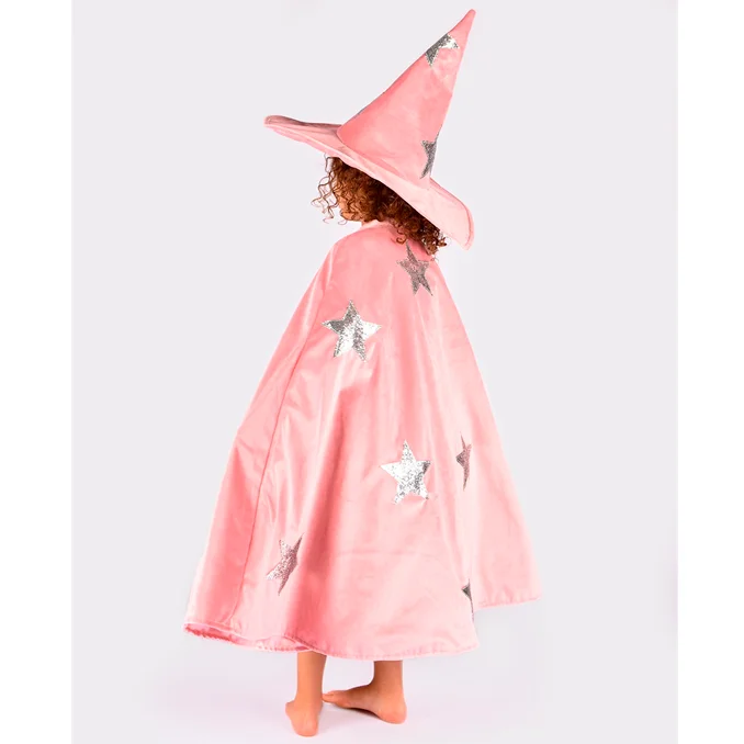 Den Goda Fen Zaubercape mit Hut, dusty pink, Gr. 3-8 Jahre
