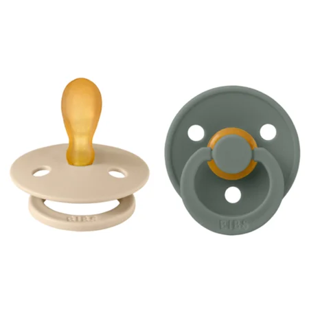 BIBS 2er-Pack Naturkautschuk Schnuller Gr. 2 violet vanilla / pine