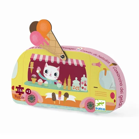 Djeco Silhouetten Puzzle, Eisauto 16 Teile