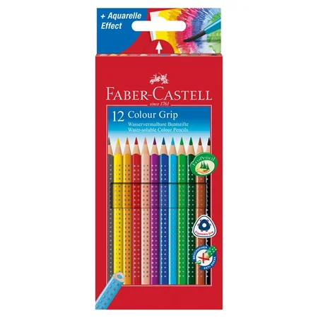 Grip Aquarelle-Buntstifte, 12 Stück, Faber-Castell