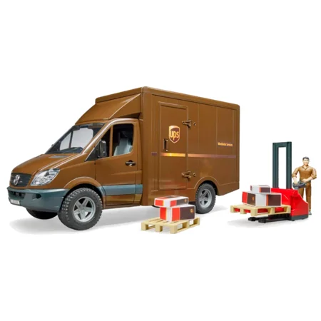 Bruder MB Sprinter UPS mit Fahrer und Zubehör