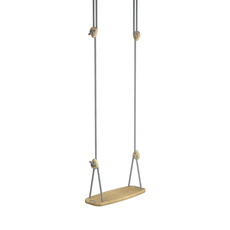 Lillagunga Schaukel "Classic", Eiche, graue Seile, 2,80-3,80 m