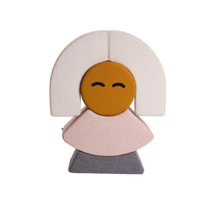 by Klip Klap tumlemøbel, Mrs Circle Face - mustard brown