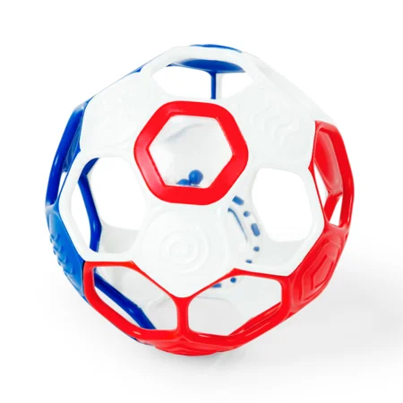 Fussball, rot/weiss/blau, Oball 