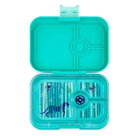 Yumbox Panino Brotbox mit 4 Fächern, Tropical aqua - Panther tray