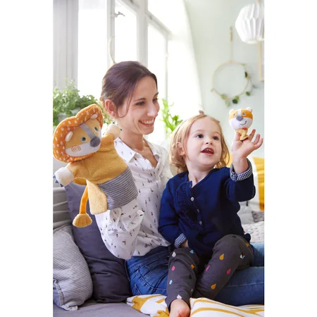 Haba Handpuppe, Löwe mit Jungtier