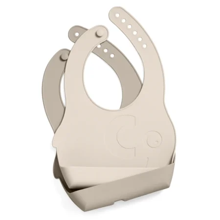 Sebra silikone 2 pak hagesmæk fanto, jetty beige