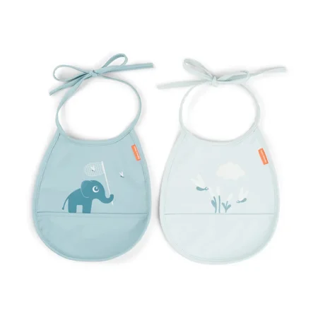 2er-Pack Lätzchen mit Tasche Elphee, blue, Done by Deer