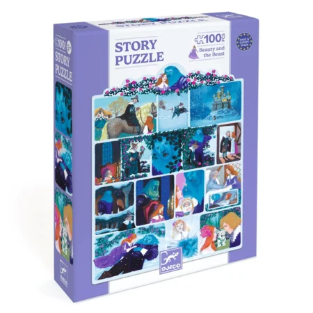 Djeco Story Puzzle, Die Schöne und das Biest - 100 Teile