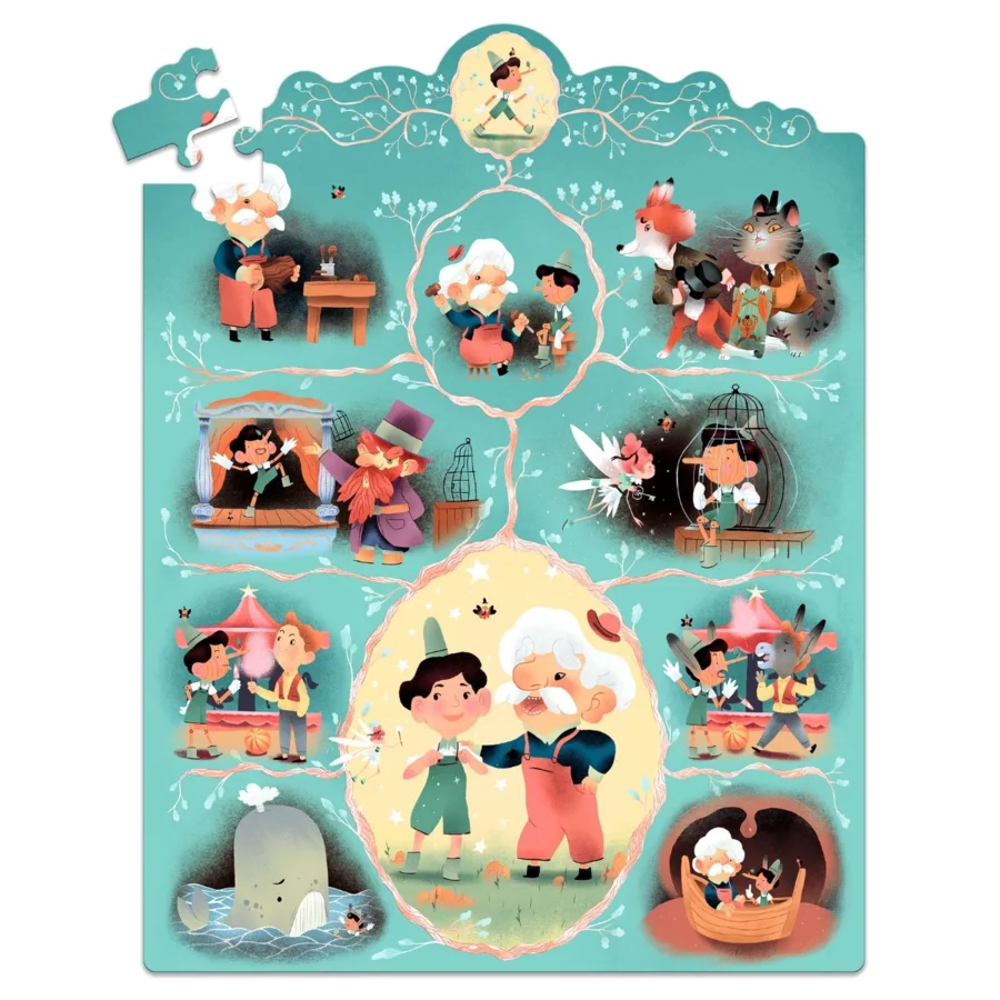 Djeco Story Puzzle, Pinocchio - 54 Stück