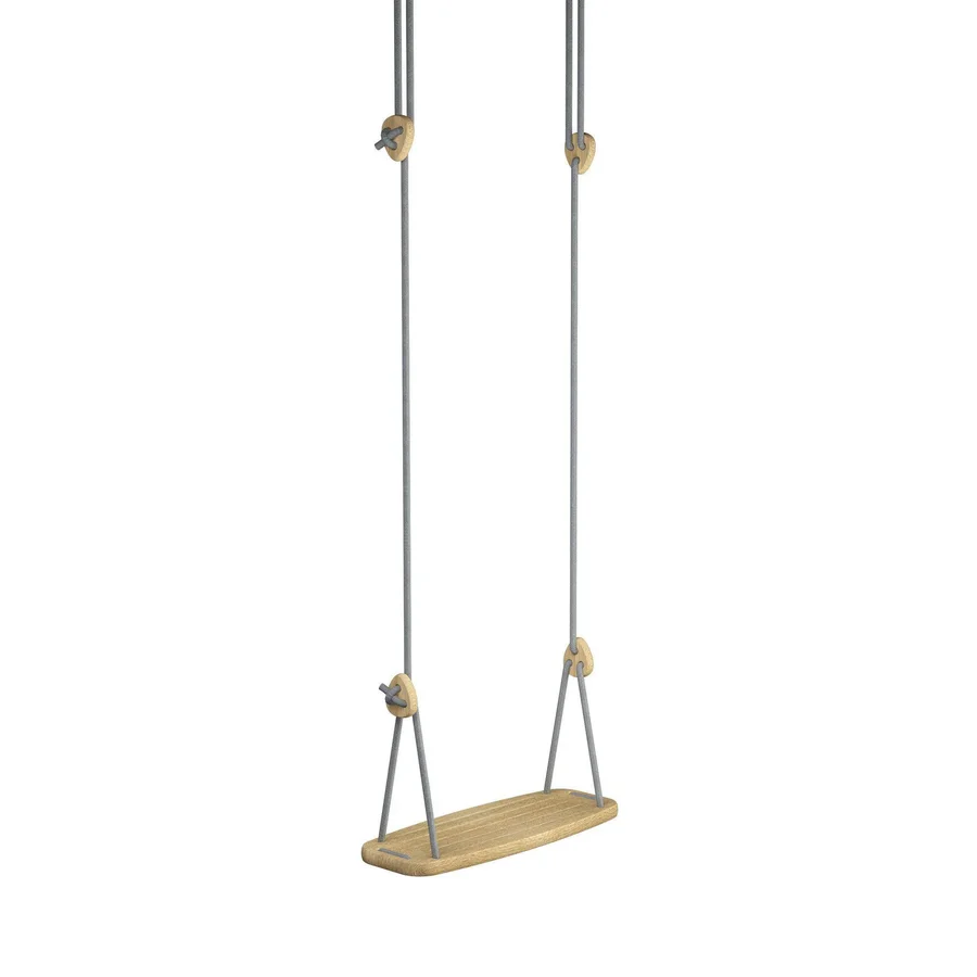 Lillagunga Schaukel "Classic", Eiche, graue Seile, 2,80-3,80 m