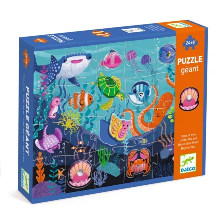 Djeco Sensorisches Puzzle Meer, 24+8 Teile