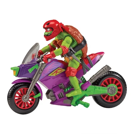 Turtles Mutant Mayhem Purple Drachen Motorrad mit Raphael