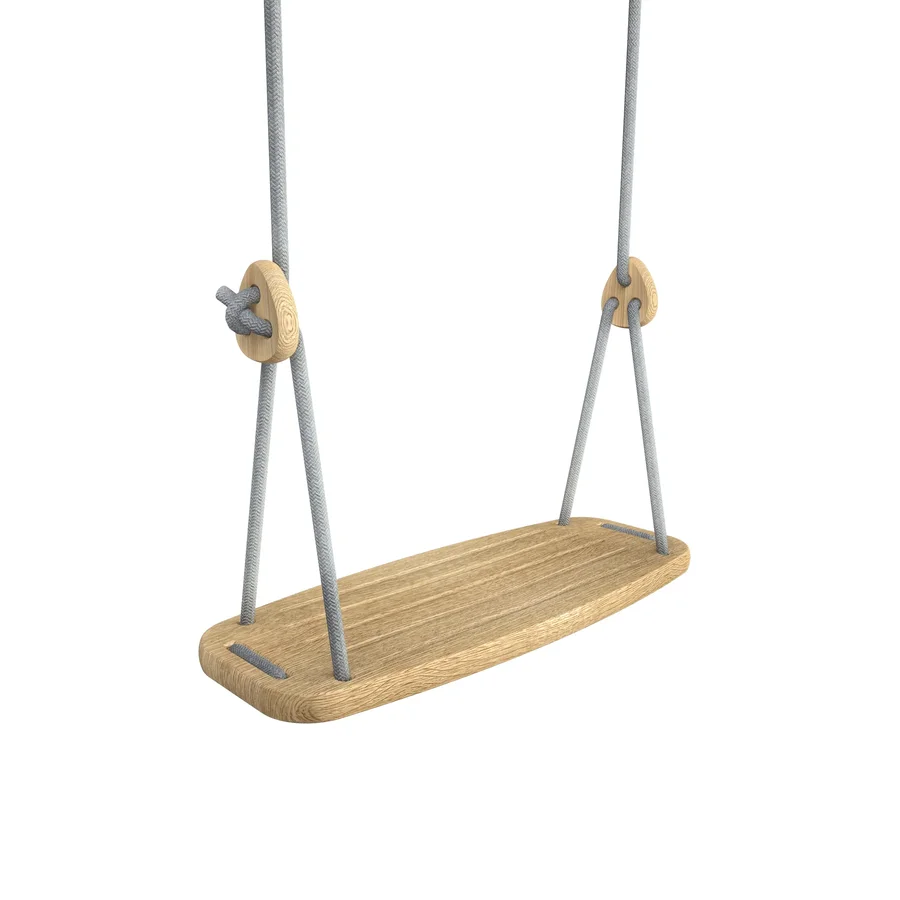 Lillagunga Schaukel "Classic", Eiche, graue Seile, 2,80-3,80 m