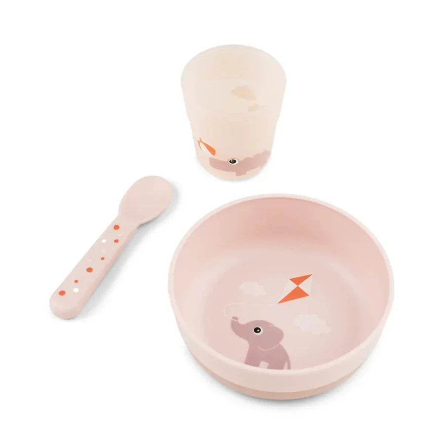 Foodie erstes Baby-Geschirrset, Playground Powder, Done by Deer 