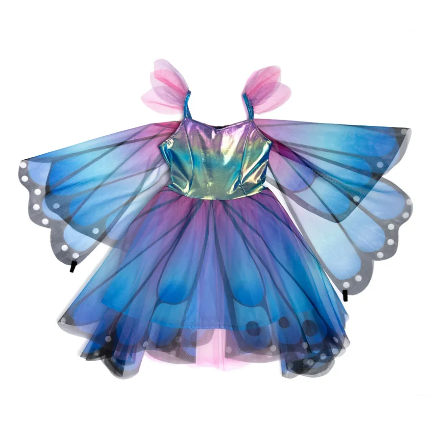 Great Pretenders Schmetterlingskleid mit Flügeln, blau/pink