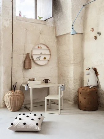 Ferm Living Wandhaken Nilpferd, handgeschnitzt