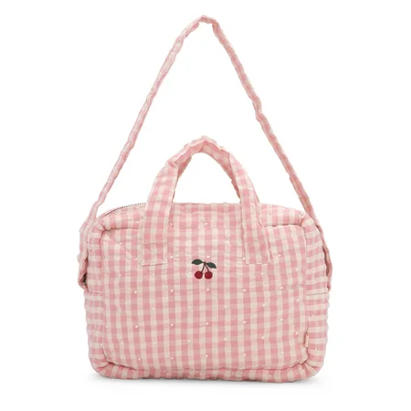 Konges Sløjd Puppen-Wickeltasche, powder pink check