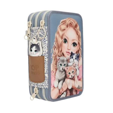 TOPModel Trippel-Federtasche, Cat love