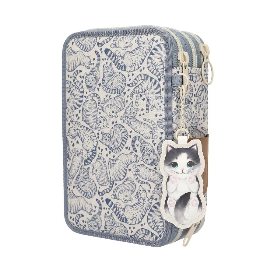 TOPModel Trippel-Federtasche, Cat love