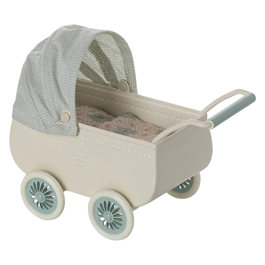 Maileg Kinderwagen für Babymaus, mint