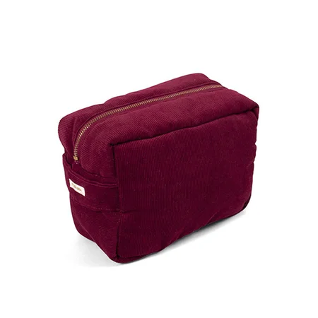 Filibabba toilettaske babyfløjl, Deeply Red